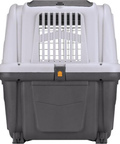 SKUDO 6 IATA Approved Pet Carrier XL (92x63x70cm) for flying very large dogs up to 45 kg from Dubai. Features secure metal door, storage pocket.